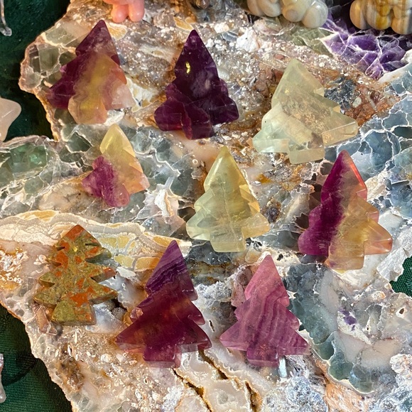 Other - Unlisted Colorful Crystal Christmas Tree Figurines